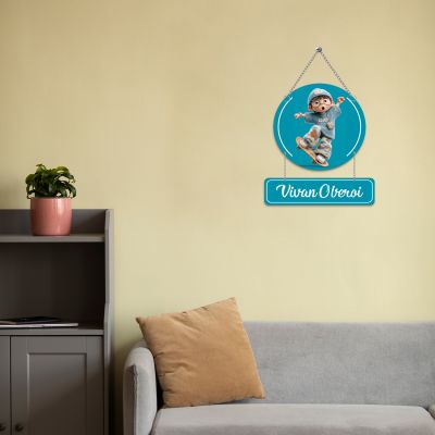 Personalized Skater Boy Wooden Wall Hanging